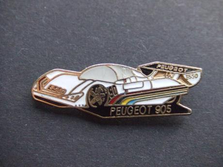 Peugeot 905 racewagen sponsor Esso benzine regenboogkleuren